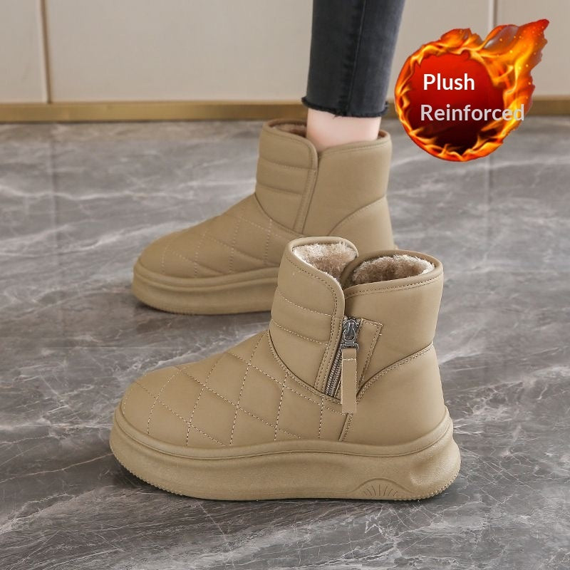 Womens Casual Warm Fleece-lined Snow Boots