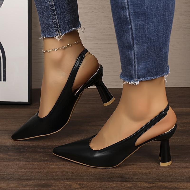 Women's Pointed Toe Stiletto Heel Pumps Elegant White