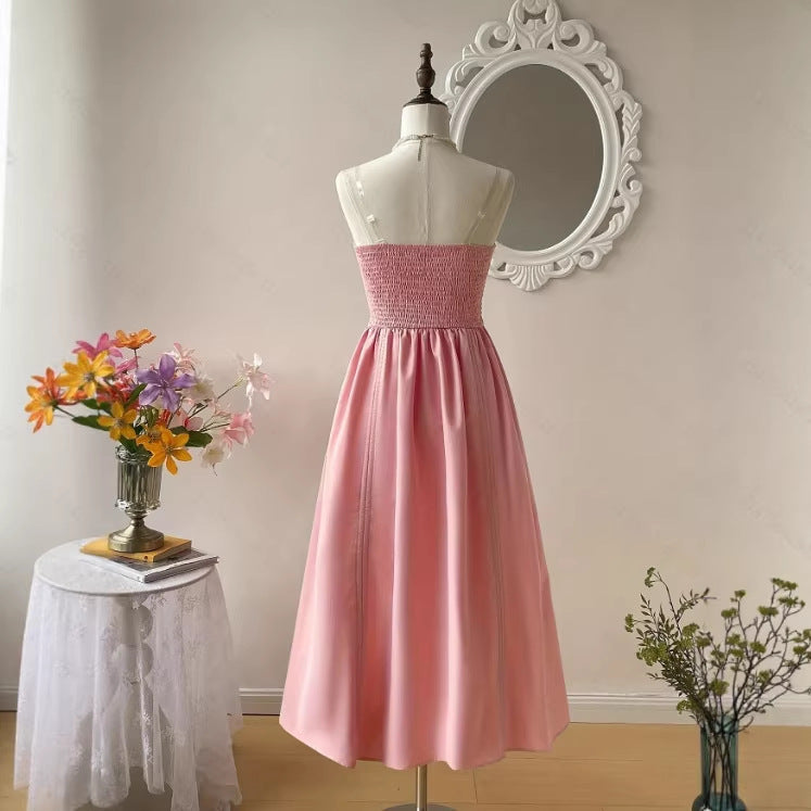 Dreamy Romantic Strapless Dress With A Large Bow And Adjustable Fit