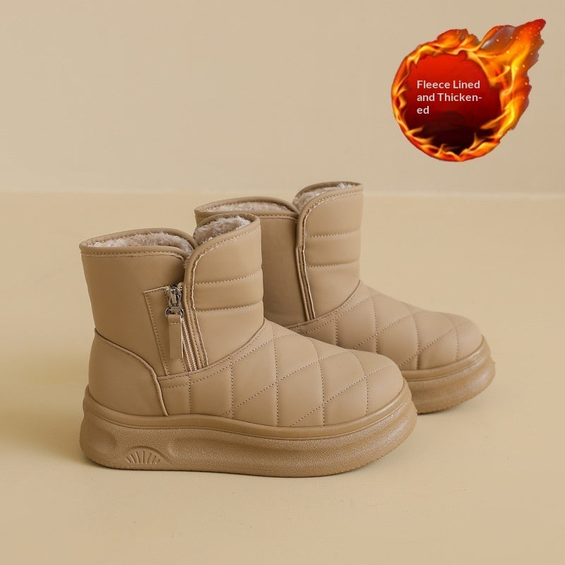 Womens Casual Warm Fleece-lined Snow Boots