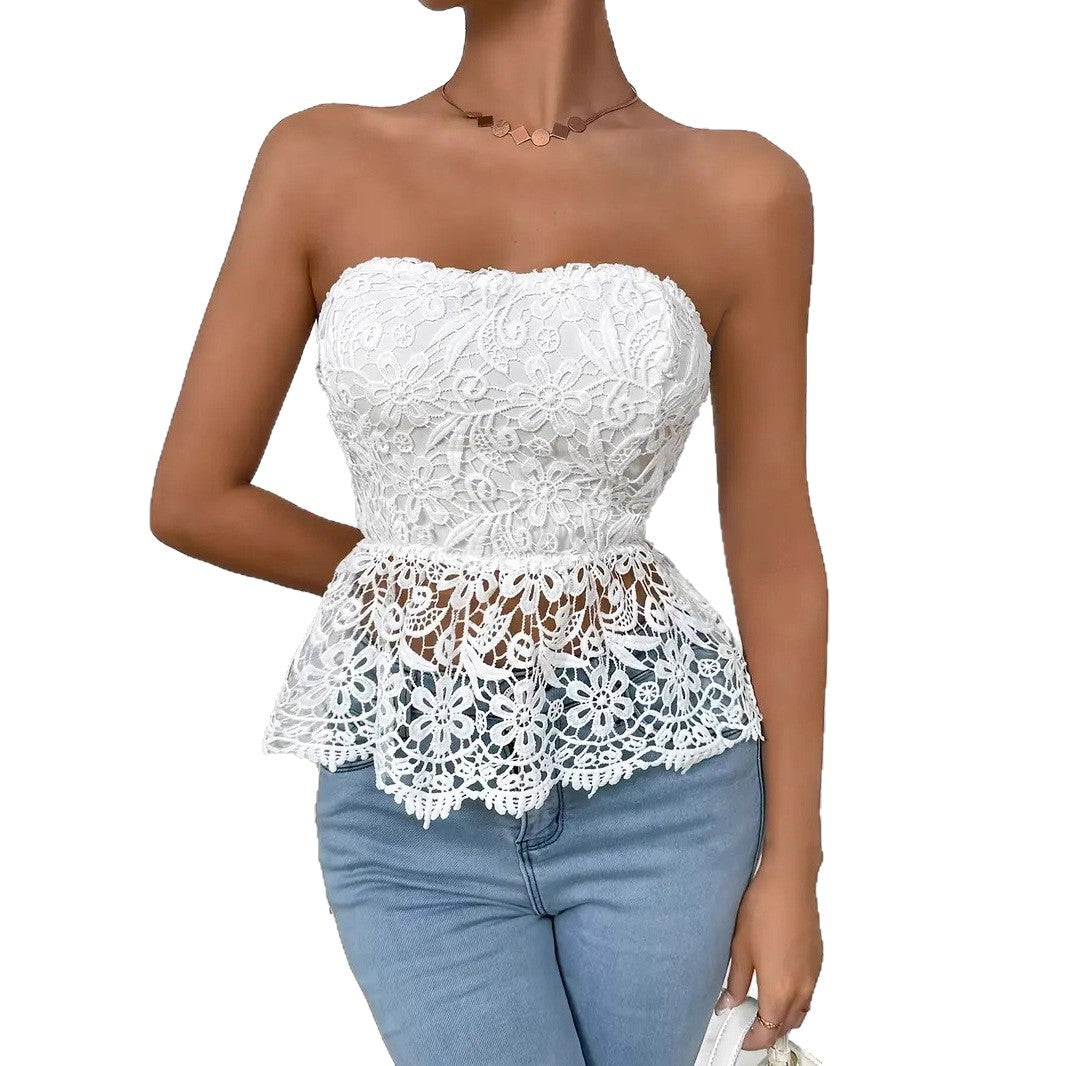 Women's Lace Embroidered Sleeveless Top