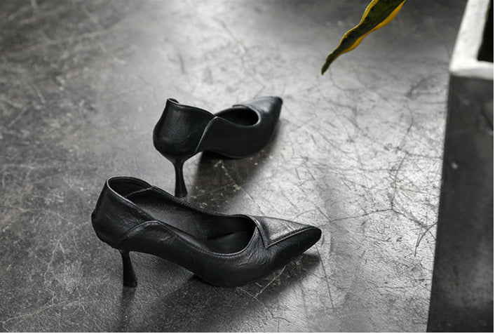 Soft Surface Small Size Two-way Work Stiletto Heel Large Size High Heels