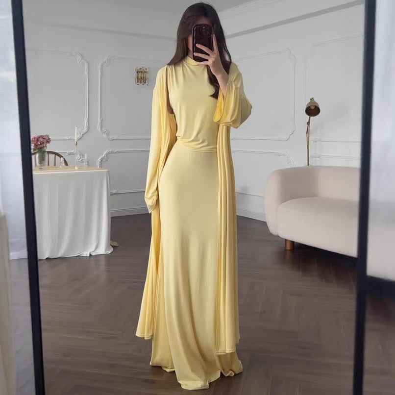 Womens Summer Sheath Skirt And Jacket Three-Piece Set