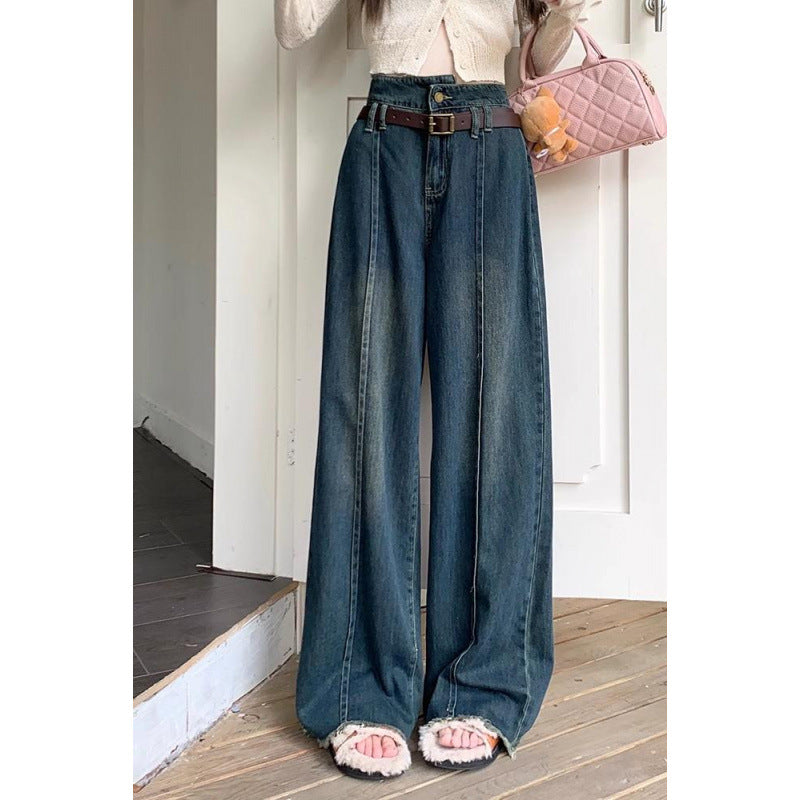 Loose High Waist Slimming Mop Pants