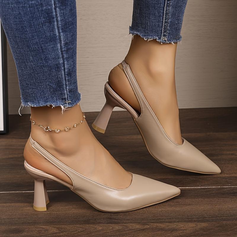 Women's Pointed Toe Stiletto Heel Pumps Elegant White