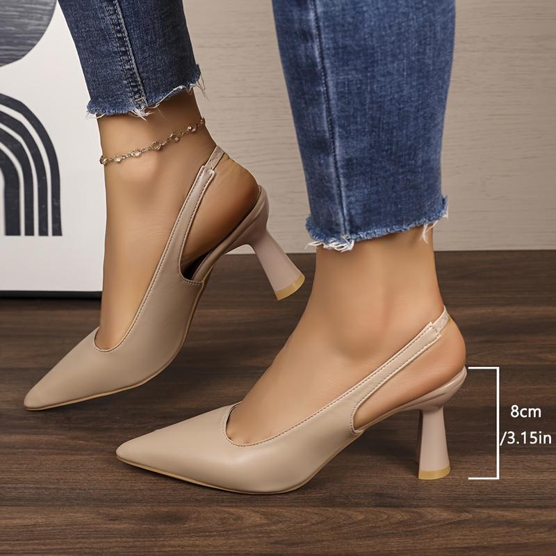 Women's Pointed Toe Stiletto Heel Pumps Elegant White