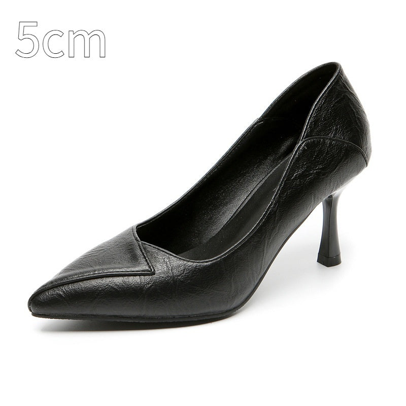 Soft Surface Small Size Two-way Work Stiletto Heel Large Size High Heels