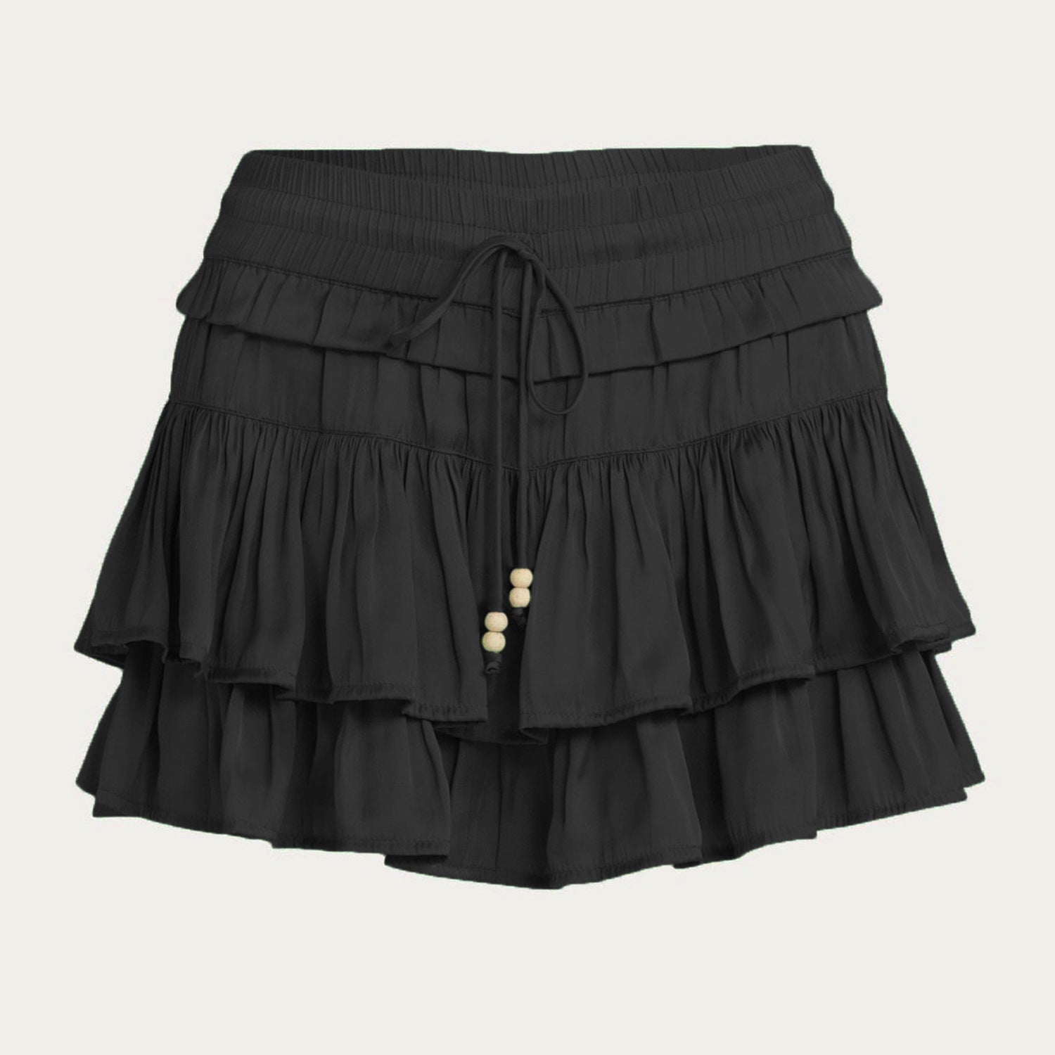 New High-waisted Liner Shorts With A Drawstring Skirt-trousers Design