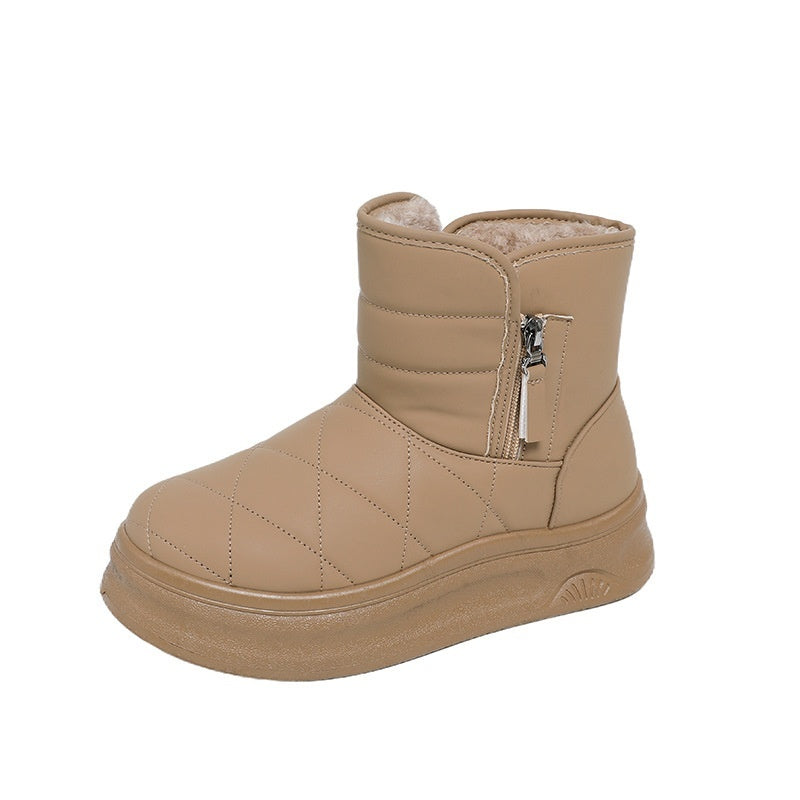 Womens Casual Warm Fleece-lined Snow Boots