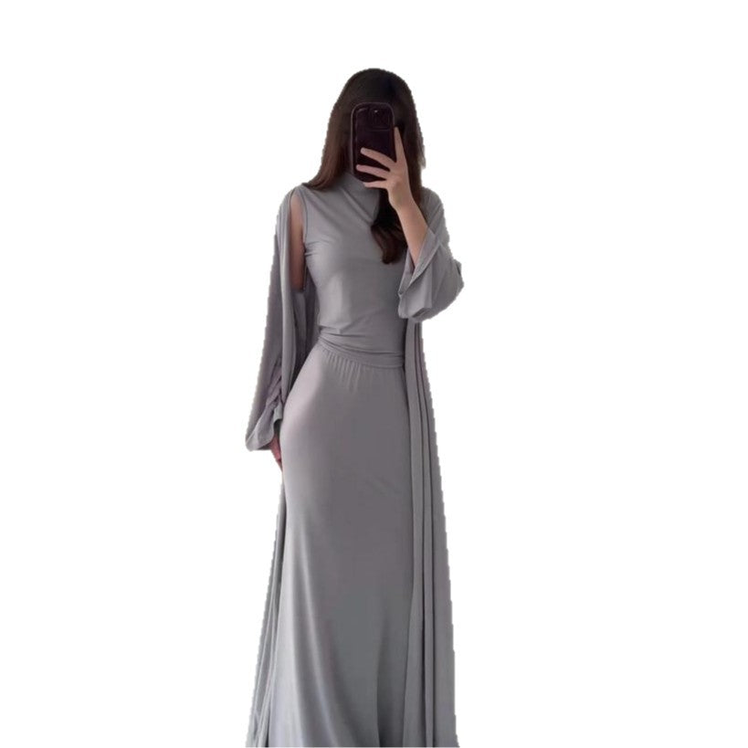 Womens Summer Sheath Skirt And Jacket Three-Piece Set