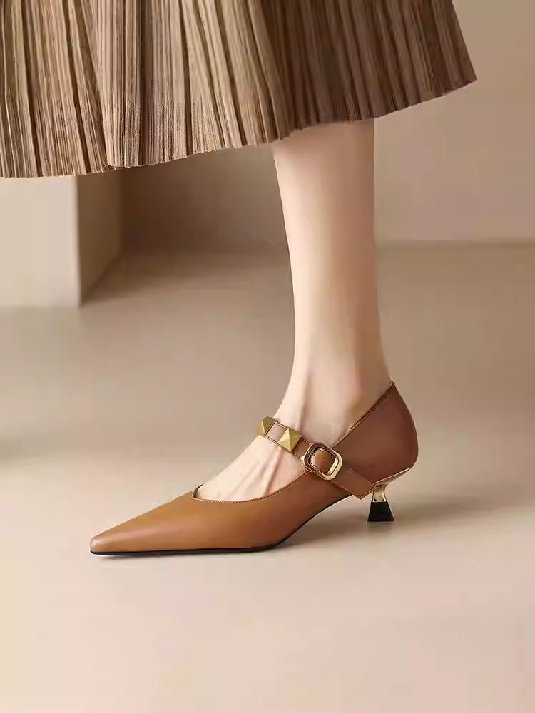 Pointed-toe Stiletto Heels With Studs