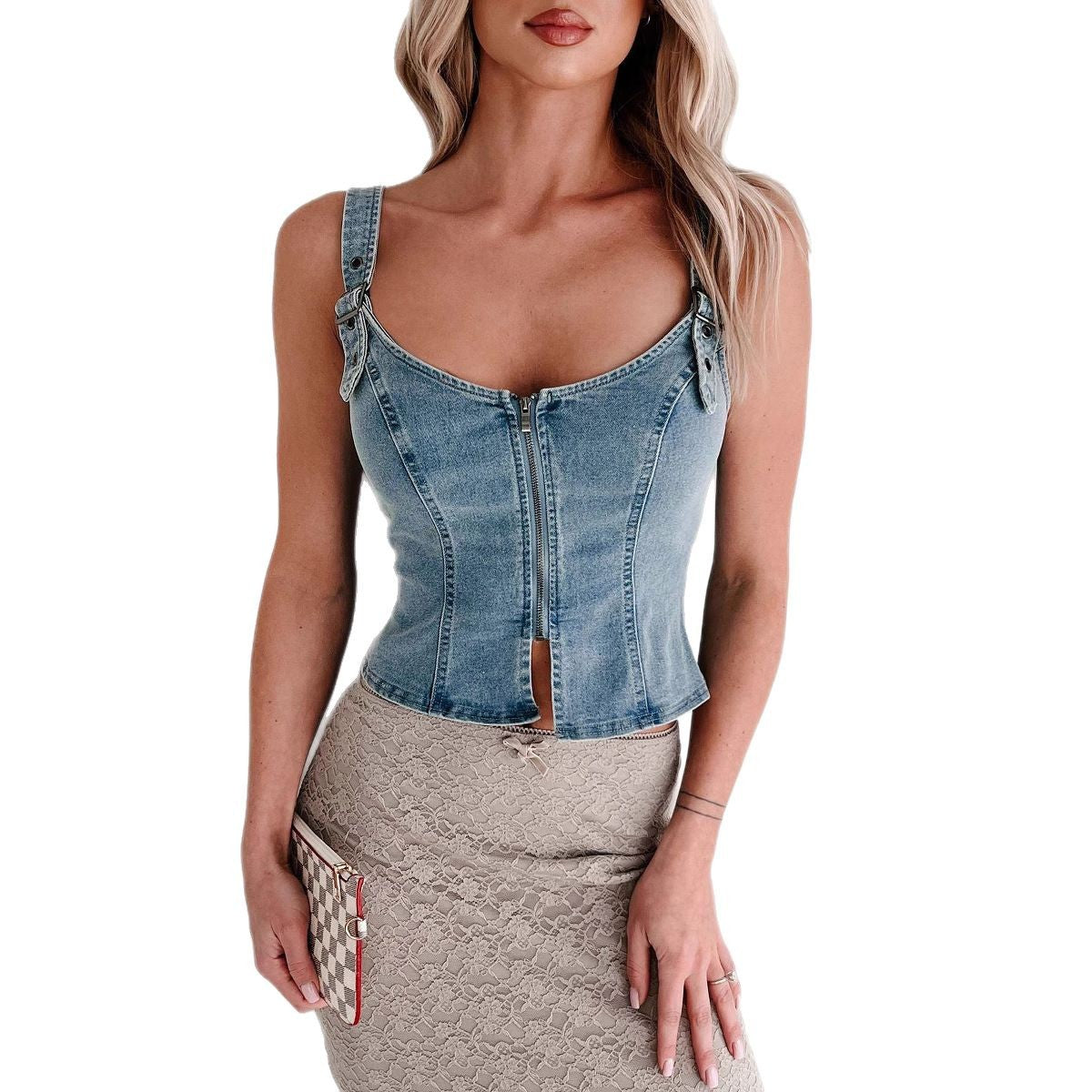 Women's Cowboy Cardigan Sleeveless Top