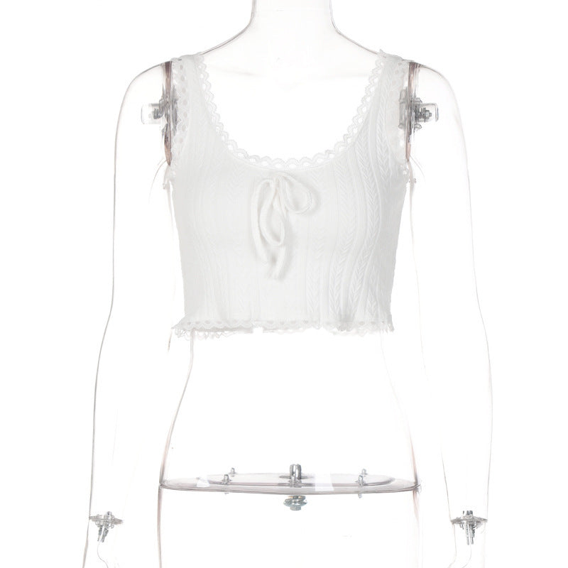 Women's Summer Lace Stitching Vest Top