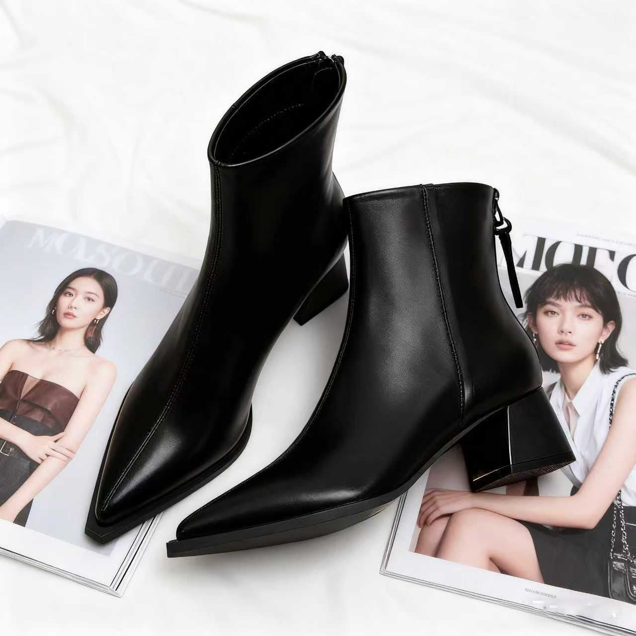 Chanel-Inspired Pointed-Toe Boots For FallWinter
