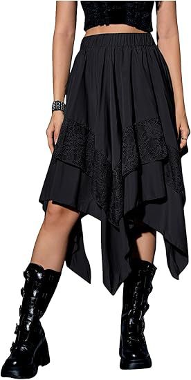 Renaissance-style Pleated Half-skirt With Asymmetrical Pointed Hem Ethereal And Fairy-like
