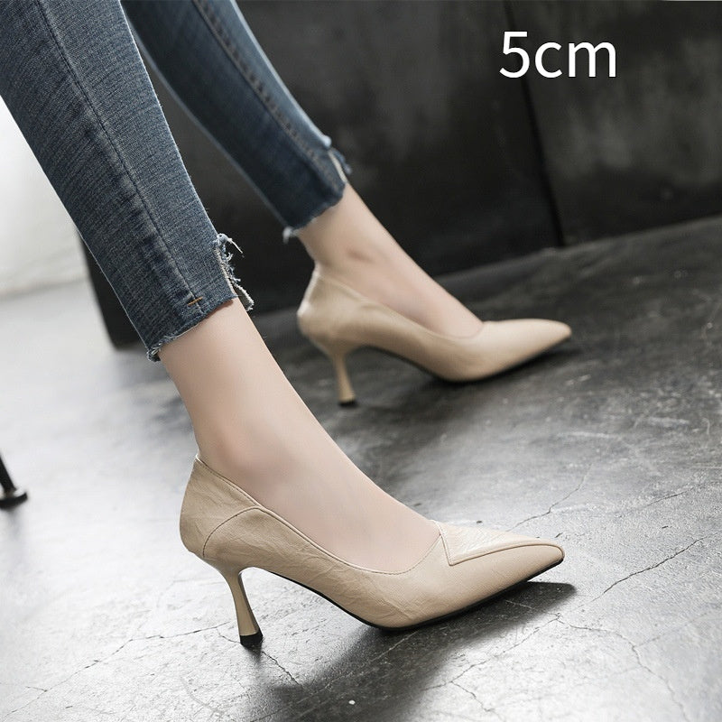 Soft Surface Small Size Two-way Work Stiletto Heel Large Size High Heels