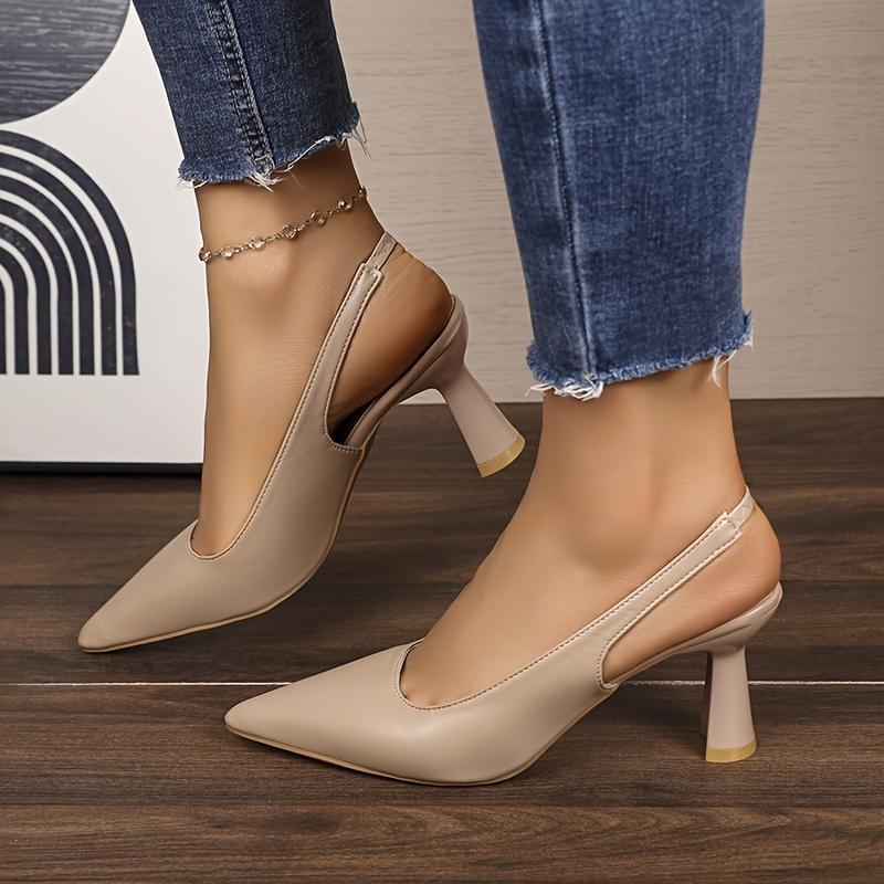 Women's Pointed Toe Stiletto Heel Pumps Elegant White