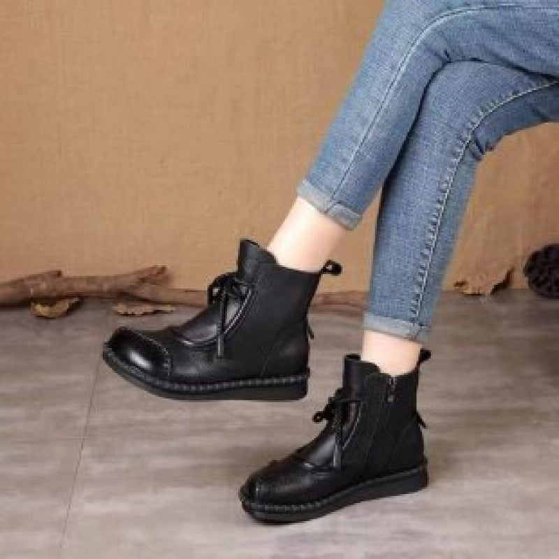 Womens Soft-soled Soft-upper Casual Non-slip Ankle Boots