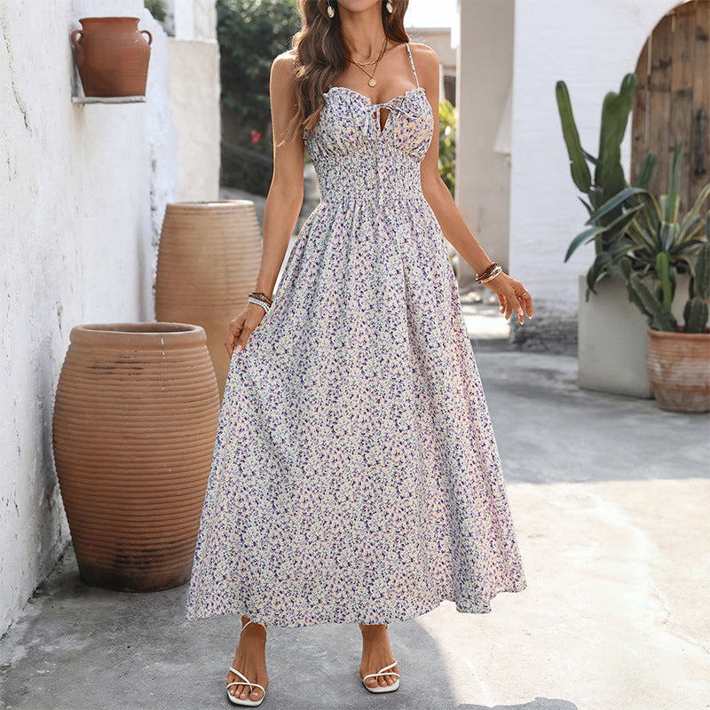 Wrap-style Floral Dress With A Cinched Waist